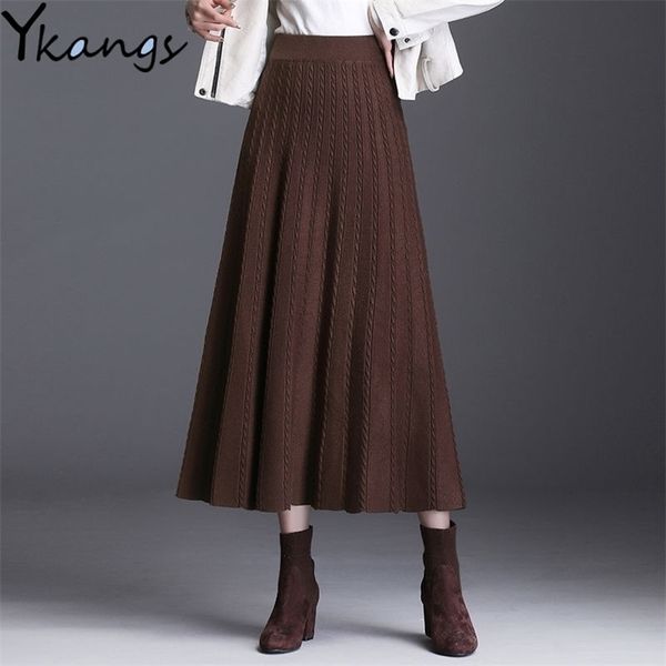 winter thick warm women pleated skirt lurex high waist knitted sweater s korean autumn long a line midi black gray 211214
winter thick warm women pleated skirt lurex high waist knitted sweater s korean autumn long a line midi black gray 211214