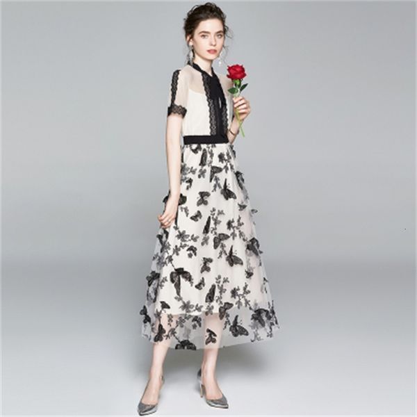 casual dresses embroidered mesh women's summer self-cultivation waist thin long temperament floral large dress gnnz, Black;gray
casual dresses embroidered mesh women's summer self-cultivation waist thin long temperament floral large dress gnnz, Black;gray