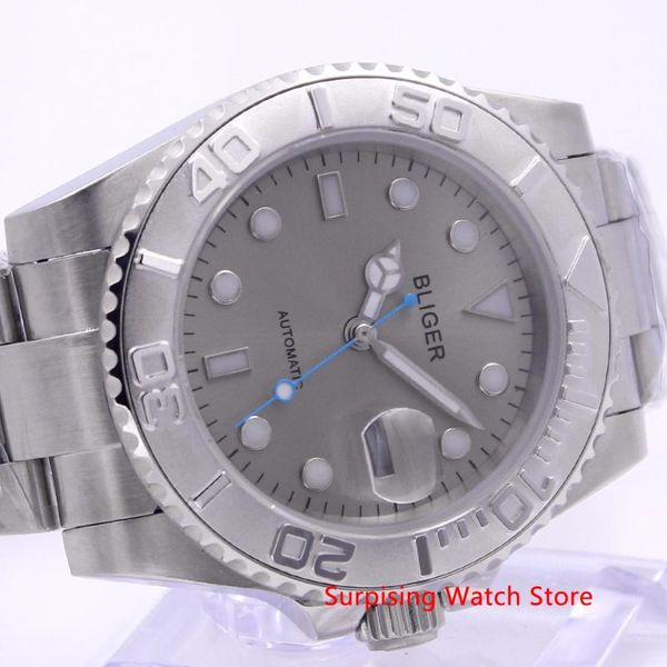wristwatches bliger 40mm automatic mechanical mens watch sapphire crystal luminous waterproof calendar clock wristwatch men, Slivery;brown
wristwatches bliger 40mm automatic mechanical mens watch sapphire crystal luminous waterproof calendar clock wristwatch men, Slivery;brown