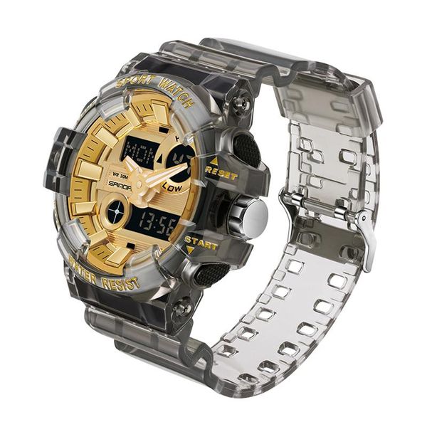 wristwatches sanda digital men's watches brand sport military quartz watch for men dual display waterproof clock relogio masculino, Slivery;brown
wristwatches sanda digital men's watches brand sport military quartz watch for men dual display waterproof clock relogio masculino, Slivery;brown