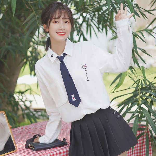 cute casual turn-down collar cotton shirts womens cartoon cat long sleeve button up mori girl kawaii school white blouses, White;black
cute casual turn-down collar cotton shirts womens cartoon cat long sleeve button up mori girl kawaii school white blouses, White;black
