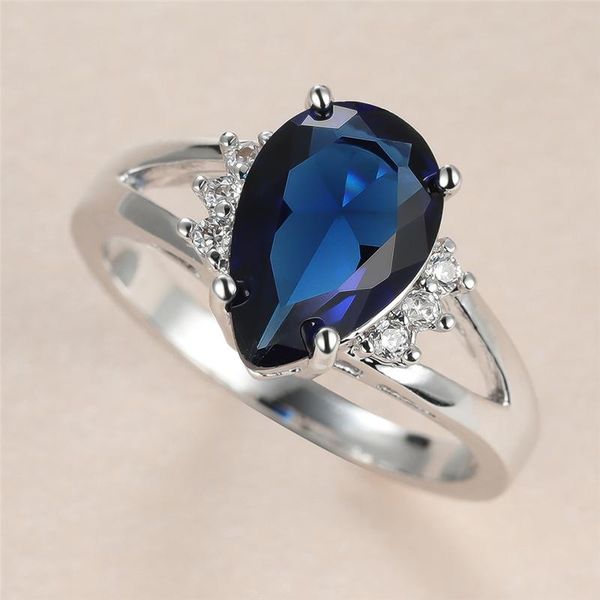 wedding rings luxury female blue crystal stone ring charm silver color for women vintage bride water drop zircon engagement, Slivery;golden
wedding rings luxury female blue crystal stone ring charm silver color for women vintage bride water drop zircon engagement, Slivery;golden
