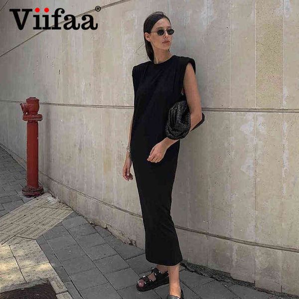 viifaa sleeveless shoulder pad casual black elegant long dress streetwear women loose robe split back summer midi dresses g1223, Black;gray
viifaa sleeveless shoulder pad casual black elegant long dress streetwear women loose robe split back summer midi dresses g1223, Black;gray