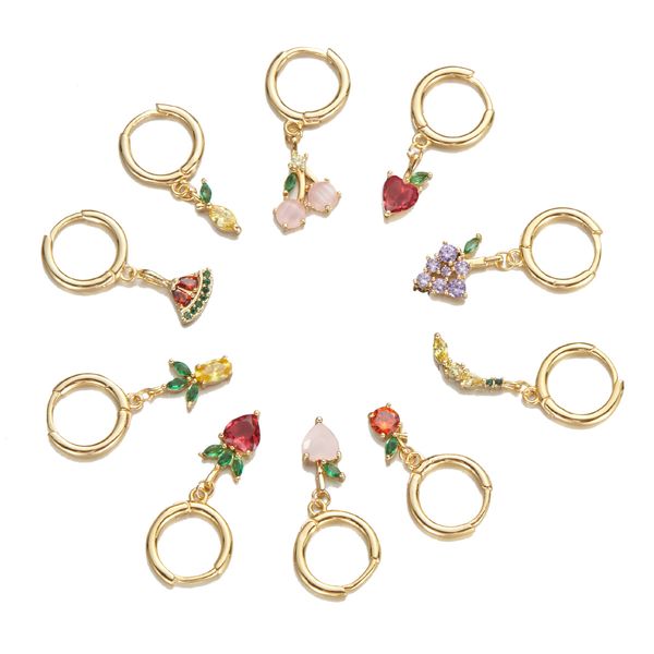 kimter fashion gold plated cute fruit hoop dangle earring bling crystal zircon drop earrings for women accessories a13z, Silver
kimter fashion gold plated cute fruit hoop dangle earring bling crystal zircon drop earrings for women accessories a13z, Silver
