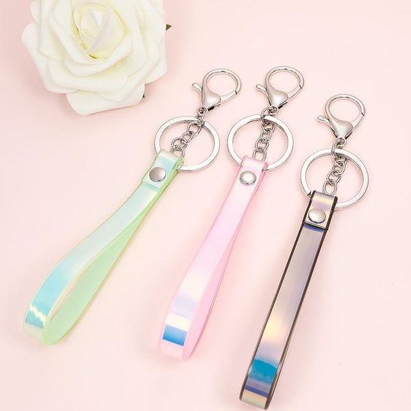 keychains 3 pieces laser color leather strip combination key chain pendant pvc alloy car keys ladies bag accessories gift, Silver
keychains 3 pieces laser color leather strip combination key chain pendant pvc alloy car keys ladies bag accessories gift, Silver