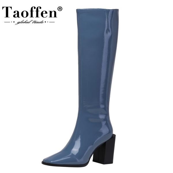 boots taoffen size 33-42 real leather women knee high shoes square toe chunky heels zipper winter female footwear, Black
boots taoffen size 33-42 real leather women knee high shoes square toe chunky heels zipper winter female footwear, Black