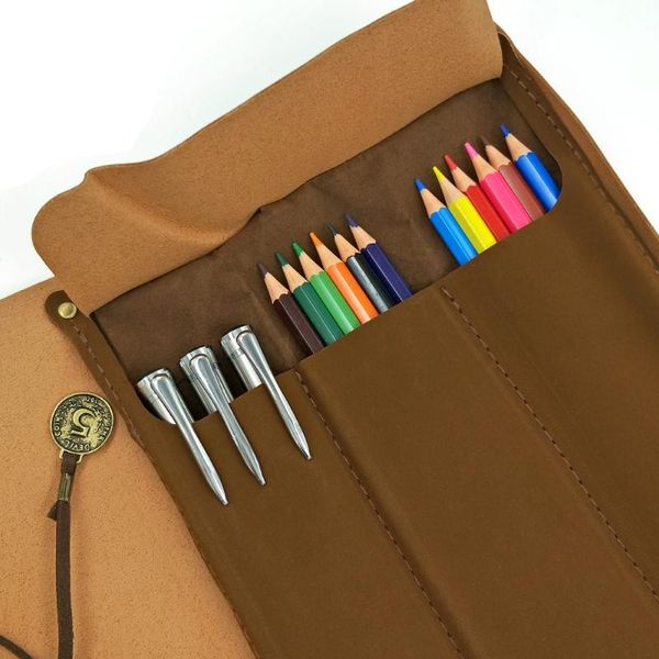 pencil bags vintage leather map cases bag for stationery school boys girls cosmetic supplies
pencil bags vintage leather map cases bag for stationery school boys girls cosmetic supplies