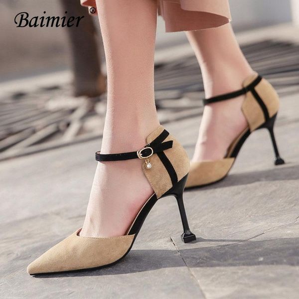 fashion women high heels sandals thin heel open toe pumps pointed straight-line buckle, Black
fashion women high heels sandals thin heel open toe pumps pointed straight-line buckle, Black