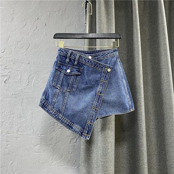 women's shorts 2021 summer high waist jeans asymmetric denim short culotte korean clothing fashion a- line ladies pantskirt, White;black
women's shorts 2021 summer high waist jeans asymmetric denim short culotte korean clothing fashion a- line ladies pantskirt, White;black