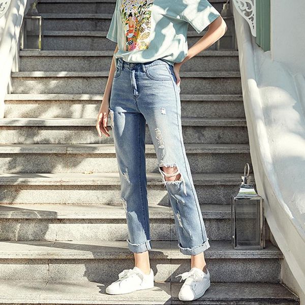women's jeans artka 2021 spring women fashion high waist loose casual straight denim trousers ripped for kn10895q, Blue
women's jeans artka 2021 spring women fashion high waist loose casual straight denim trousers ripped for kn10895q, Blue