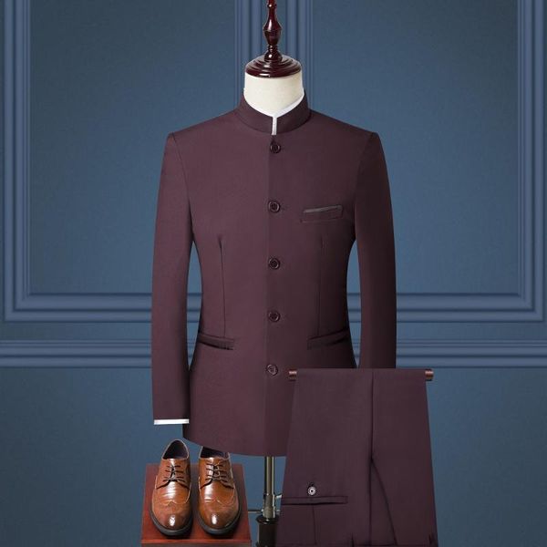 men's suits & blazers men 2021 autumn winter suit self-cultivation single breasted zipper chinese style slim fit, White;black
men's suits & blazers men 2021 autumn winter suit self-cultivation single breasted zipper chinese style slim fit, White;black