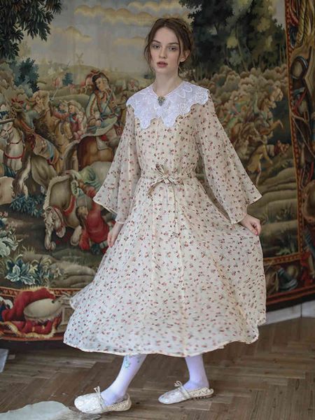 casual dresses women spring summer mori girl elegant sweet big flare sleeve vintage floral print loose long chiffon gd9o, Black;gray
casual dresses women spring summer mori girl elegant sweet big flare sleeve vintage floral print loose long chiffon gd9o, Black;gray