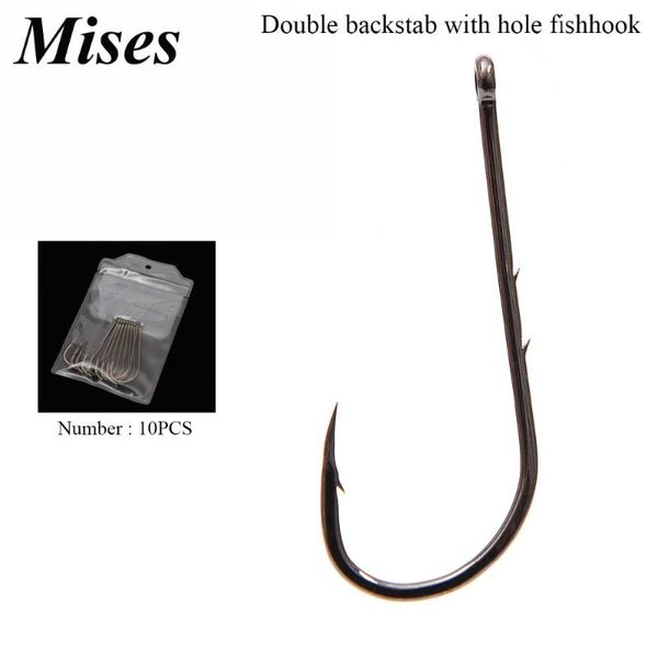 mises 10pcs black double backstab with hole fishhook 1~6/0# barbed ocean boat fishing snakehead hook professional gear hooks
mises 10pcs black double backstab with hole fishhook 1~6/0# barbed ocean boat fishing snakehead hook professional gear hooks