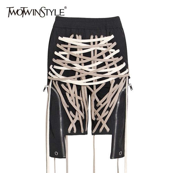 bandage hit color pants for women high waist cross irregular hem casual trousers female fashion clothing 210521, Black;white
bandage hit color pants for women high waist cross irregular hem casual trousers female fashion clothing 210521, Black;white