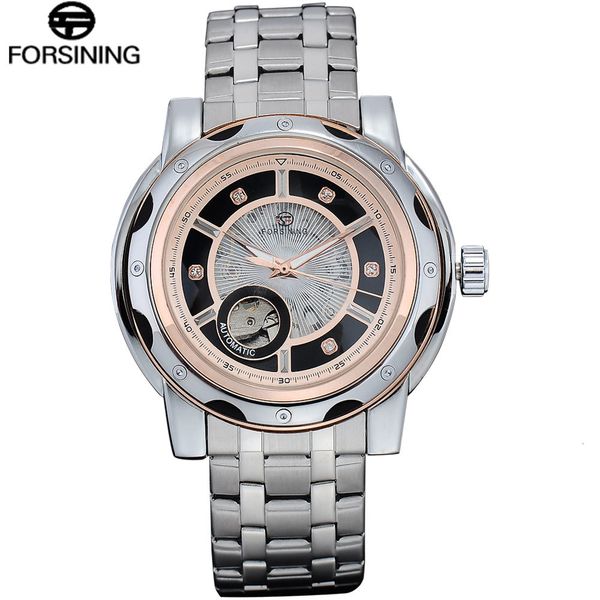 men brand clock luxury skeleton stainless steel bracelet mechanical watches relogio masculino, Slivery;brown
men brand clock luxury skeleton stainless steel bracelet mechanical watches relogio masculino, Slivery;brown