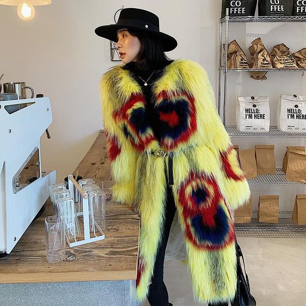 women's fur & faux real warm thick coat office lady women knitted o-neck yellow full sleeves slim polka dot winter jackets overcoats lo, Black
women's fur & faux real warm thick coat office lady women knitted o-neck yellow full sleeves slim polka dot winter jackets overcoats lo, Black
