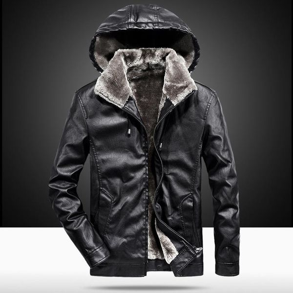 men's fur & faux winter leather jacket men velvet thick warm motorcycle windbreaker hooded fleece coat m-4xl chaqueta moto hombre, Black
men's fur & faux winter leather jacket men velvet thick warm motorcycle windbreaker hooded fleece coat m-4xl chaqueta moto hombre, Black