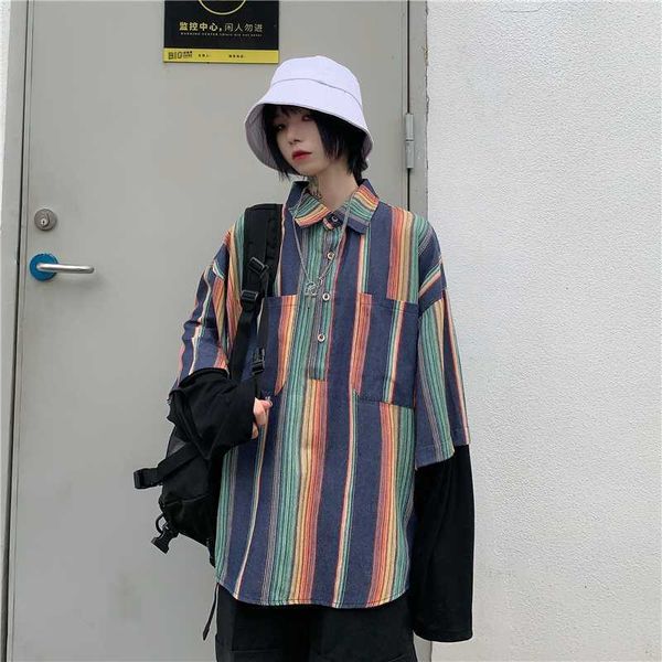 Men's Casual Shirts Panel Vertical Stripes Cotton Men Shirt Long Sleeve Loose Button Koszula Korean Streetwear Clothes MM60NCS S16R, White;black
Men's Casual Shirts Panel Vertical Stripes Cotton Men Shirt Long Sleeve Loose Button Koszula Korean Streetwear Clothes MM60NCS S16R, White;black