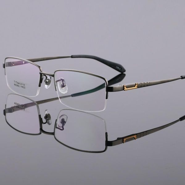 fashion sunglasses frames pure titanium ultra-light glasses frame business men's myopia half-frame prescription optical, Black
fashion sunglasses frames pure titanium ultra-light glasses frame business men's myopia half-frame prescription optical, Black