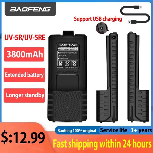 walkie talkie 2022 baofeng uv-5r battery for pofung uv5r uv-5re dm-5r plus bf-f8 rt-5r rt5 bl-5 3800mah compatible usb cable charging
walkie talkie 2022 baofeng uv-5r battery for pofung uv5r uv-5re dm-5r plus bf-f8 rt-5r rt5 bl-5 3800mah compatible usb cable charging