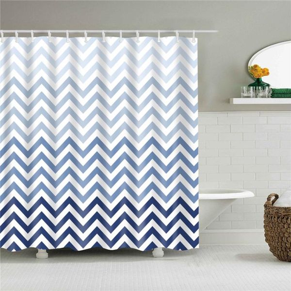 shower curtains wave stripe geometric bathroom fabric waterproof polyester blue and white bath curtain with hooks
shower curtains wave stripe geometric bathroom fabric waterproof polyester blue and white bath curtain with hooks