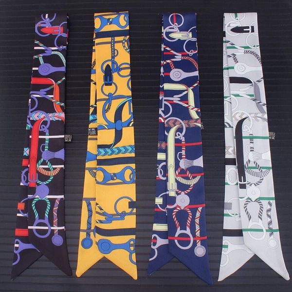 scarves 2021 design silk ribbon small floral print women tied bag handle ribbons female headband long, Blue;gray
scarves 2021 design silk ribbon small floral print women tied bag handle ribbons female headband long, Blue;gray