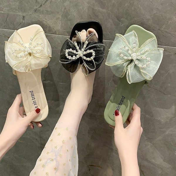 summer style fairy-style flat-bottomed bow-tie open-toed flat-heeled sandals slippers, Black
summer style fairy-style flat-bottomed bow-tie open-toed flat-heeled sandals slippers, Black