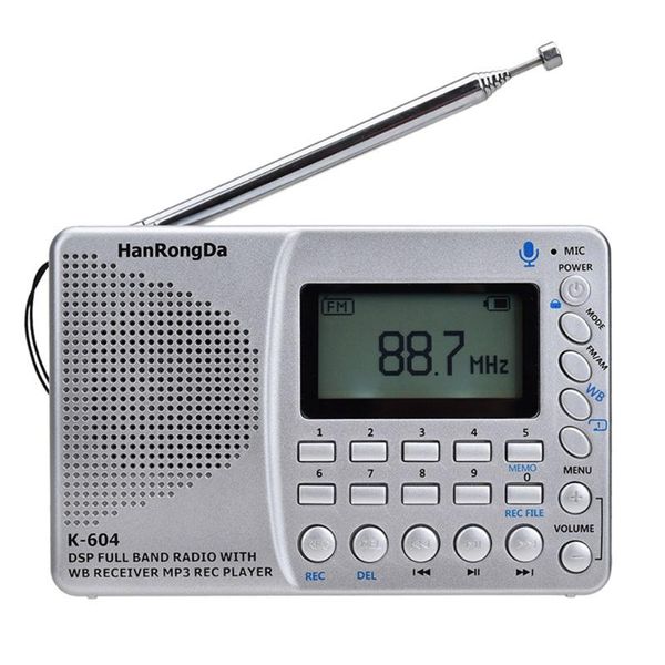 radio fm stereo am wb multifunctional mp3 player with time display card line-in recorder support tf k-604
radio fm stereo am wb multifunctional mp3 player with time display card line-in recorder support tf k-604