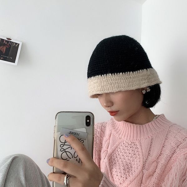 female minority cool wind hand crochet contrast color fisherman's bucket hat winter warm wool
female minority cool wind hand crochet contrast color fisherman's bucket hat winter warm wool