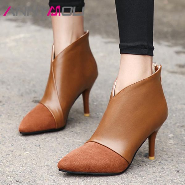 boots annymoli woman pointed toe short high heel ankle zip thin female shoes autumn winter apricot yellow 33-46, Black
boots annymoli woman pointed toe short high heel ankle zip thin female shoes autumn winter apricot yellow 33-46, Black
