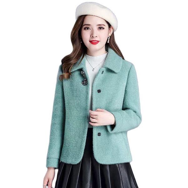 women's wool & blends imitation gold mink coat for women 2021 autumn winter female short woolen lapel elegant ladieswoolen jacket 4xl w, Black
women's wool & blends imitation gold mink coat for women 2021 autumn winter female short woolen lapel elegant ladieswoolen jacket 4xl w, Black
