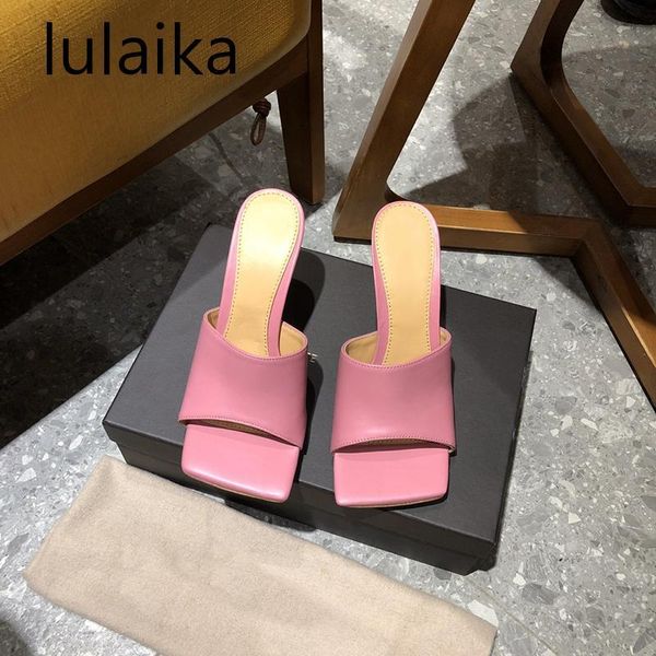summer women pumps slippers square high heels ladies open toe genuine leather candy color fashion shoes dress, Black
summer women pumps slippers square high heels ladies open toe genuine leather candy color fashion shoes dress, Black