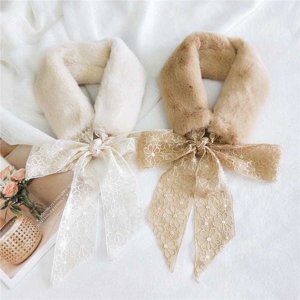 2021 new fashion soft women faux rabbit fur scarf lace bowknot plush collar neck warmer winter shawl wrap girl children muffler h0923, Silver
2021 new fashion soft women faux rabbit fur scarf lace bowknot plush collar neck warmer winter shawl wrap girl children muffler h0923, Silver