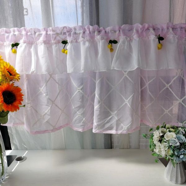 curtain & drapes rod pocket pink short curtains for kitchen cherry embroidery home partition decorative panel half 1pice #4
curtain & drapes rod pocket pink short curtains for kitchen cherry embroidery home partition decorative panel half 1pice #4