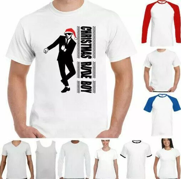 Christmas 2 TONE Mens T-Shirt The Specials 2 Tone Records Christmas ska madness shirt, White;black