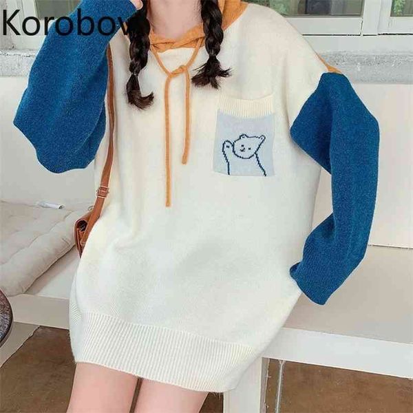 korobov new chic preppy style o neck long sleeve sweaters korean harajuku hit color female pullovers sueter mujer 210430, White;black
korobov new chic preppy style o neck long sleeve sweaters korean harajuku hit color female pullovers sueter mujer 210430, White;black