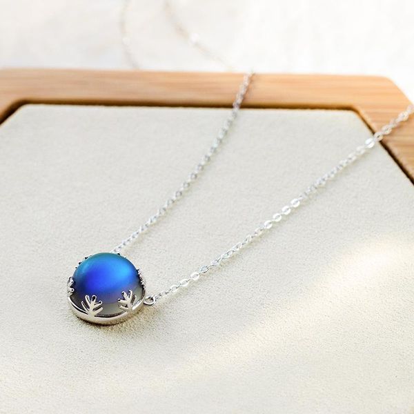pendant necklaces necklace s925 moonstone women's simple blue gradient round sterling, Silver
pendant necklaces necklace s925 moonstone women's simple blue gradient round sterling, Silver