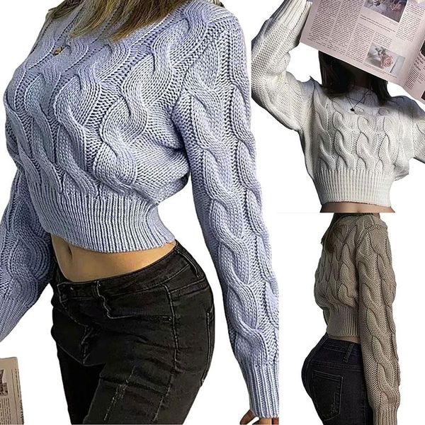 women's sweaters sweatshirts long sleeve cropped solid color loose short style knitted twist casual pullovers y2k, White;black
women's sweaters sweatshirts long sleeve cropped solid color loose short style knitted twist casual pullovers y2k, White;black