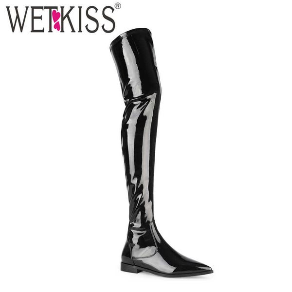 wetkiss fashion patent leather over the knee boots women pointed toe flat heel thigh high boot winter ladies shoes woman big 210630, Black
wetkiss fashion patent leather over the knee boots women pointed toe flat heel thigh high boot winter ladies shoes woman big 210630, Black