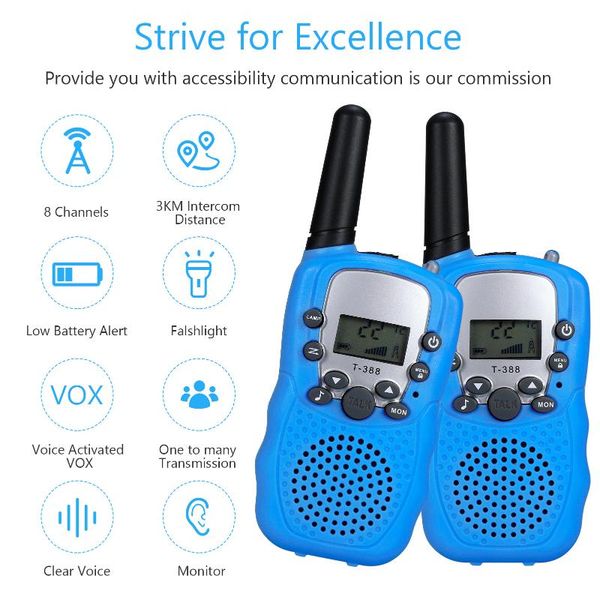 walkie talkie kids talkies 2 way radio with long range 0.5w 8 channel for outdoor activities camping hiking biking
walkie talkie kids talkies 2 way radio with long range 0.5w 8 channel for outdoor activities camping hiking biking