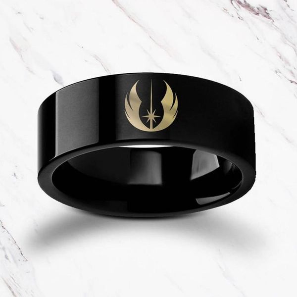 wedding rings engraved jedi order symbol men brands black square stainless steel size 7 to 12, Slivery;golden
wedding rings engraved jedi order symbol men brands black square stainless steel size 7 to 12, Slivery;golden