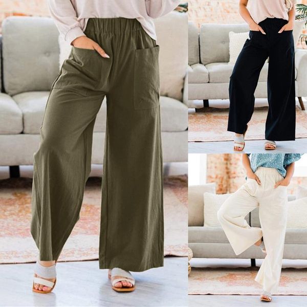 women's pants & capris women cotton linen fashion loose wide leg elastic high waist solid color trousers female casual pockets long, Black;white
women's pants & capris women cotton linen fashion loose wide leg elastic high waist solid color trousers female casual pockets long, Black;white