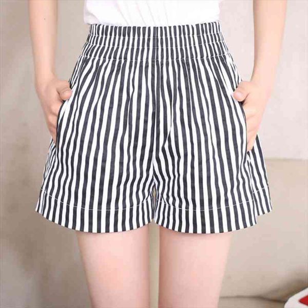 summer blended cotton striped casual womens short fashion wide leg loose leisure s-2xl, White;black
summer blended cotton striped casual womens short fashion wide leg loose leisure s-2xl, White;black