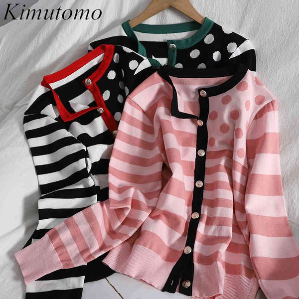 kimutomo elegant cardigans girls sweet colorblock striped dot o-neck long sleeve knitted spring style korean chic 210521, White
kimutomo elegant cardigans girls sweet colorblock striped dot o-neck long sleeve knitted spring style korean chic 210521, White