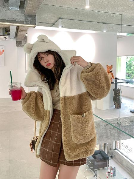 women's fur & faux women 2022 autumn winter lamb cashmere overcoat female casual loose thicken warm plush teddy coat fluffy jackets b37, Black
women's fur & faux women 2022 autumn winter lamb cashmere overcoat female casual loose thicken warm plush teddy coat fluffy jackets b37, Black