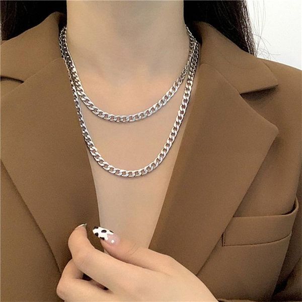 chains 2021 trendy cuban chain men women necklace kpop classic stainless steel link choker for jewelry collar, Silver
chains 2021 trendy cuban chain men women necklace kpop classic stainless steel link choker for jewelry collar, Silver