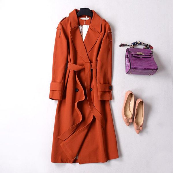 women's trench coats slim elegant coat ladies mid-length single-breasted belt 2021 autumn temperament straight windbreaker z735, Tan;black
women's trench coats slim elegant coat ladies mid-length single-breasted belt 2021 autumn temperament straight windbreaker z735, Tan;black