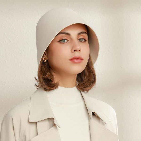 wide brim hats 2021 lady simple and elegant 100% wool cloche hat woman winter fashion felt fedora, Blue;gray
wide brim hats 2021 lady simple and elegant 100% wool cloche hat woman winter fashion felt fedora, Blue;gray