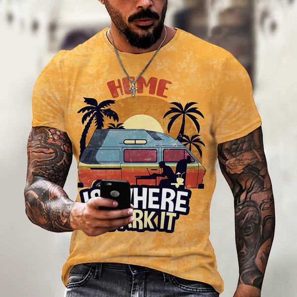 2021 summer t-shirt cool locomotive 3d digital printing street trend men's sports short sleeve t-shirt fashion spring wear, White;black
2021 summer t-shirt cool locomotive 3d digital printing street trend men's sports short sleeve t-shirt fashion spring wear, White;black