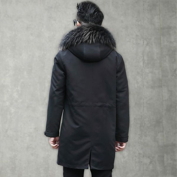 men's leather & faux men wool winter coat raccoon collar real fur parka for mens clothing 2021 casaco v29-2622 yy249, Black
men's leather & faux men wool winter coat raccoon collar real fur parka for mens clothing 2021 casaco v29-2622 yy249, Black
